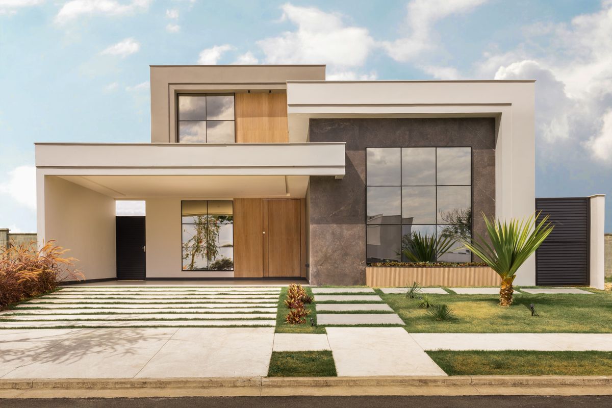 Contemporary home with landscaped front garden